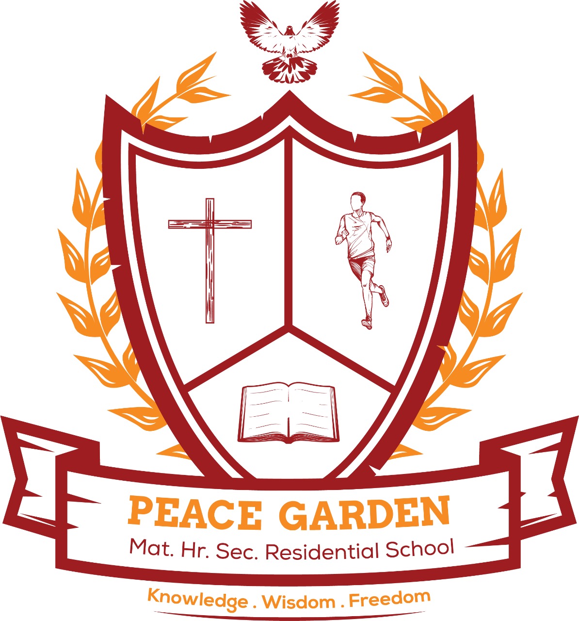 Peace Garden Matric Higher Secondary Residential School Logo